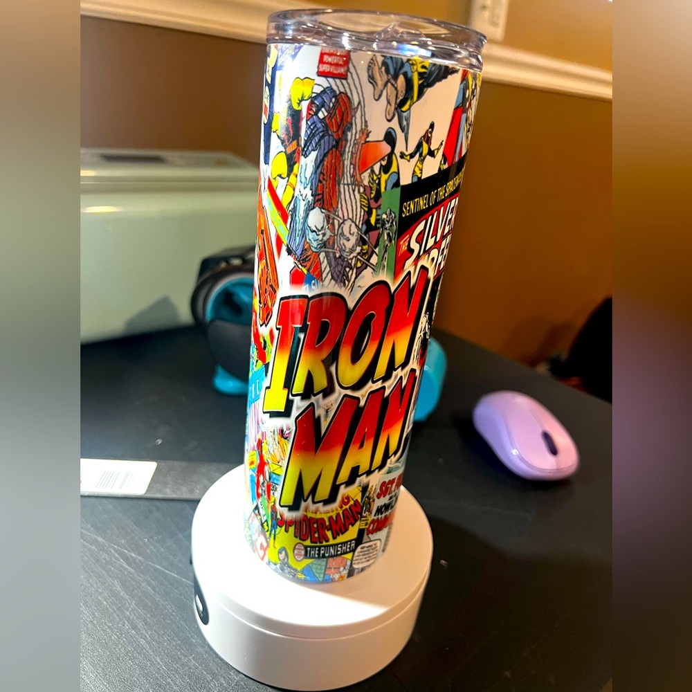 Marvel Iron Man Comic Tumbler